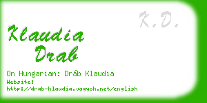 klaudia drab business card